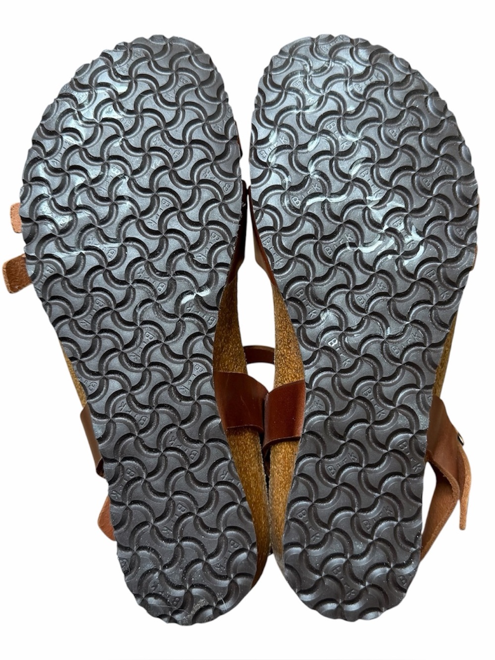 Birkenstock Papillio Lana Women’s US Size 6 / EU 37 Leather Wedge Sandals Cognac - Picture 9 of 9